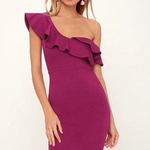 Lulu’s Ruffle One-Shoulder Dress